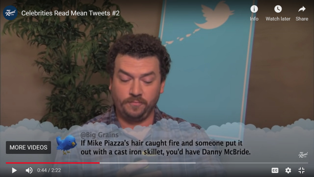 Mike Piazza - Celebrities Read Mean Tweets About Themselves (videos)